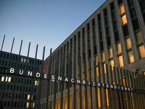 Das Gebäude des Bundesnachrichtendienstes in der Berliner Chausseestraße.