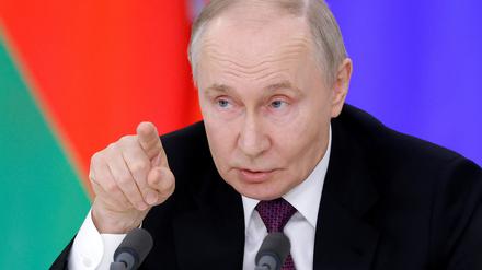 Putin auf einer Pressekonferenz am 13. März.