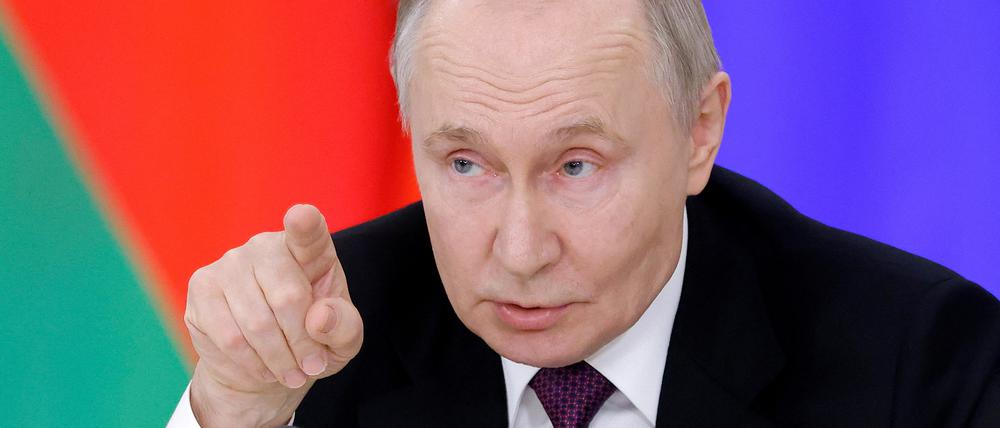 Putin auf einer Pressekonferenz am 13. März.