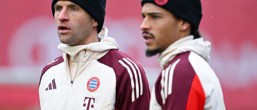 Bayern-Zukunft offen: Thomas Müller (l) und Leroy Sané.