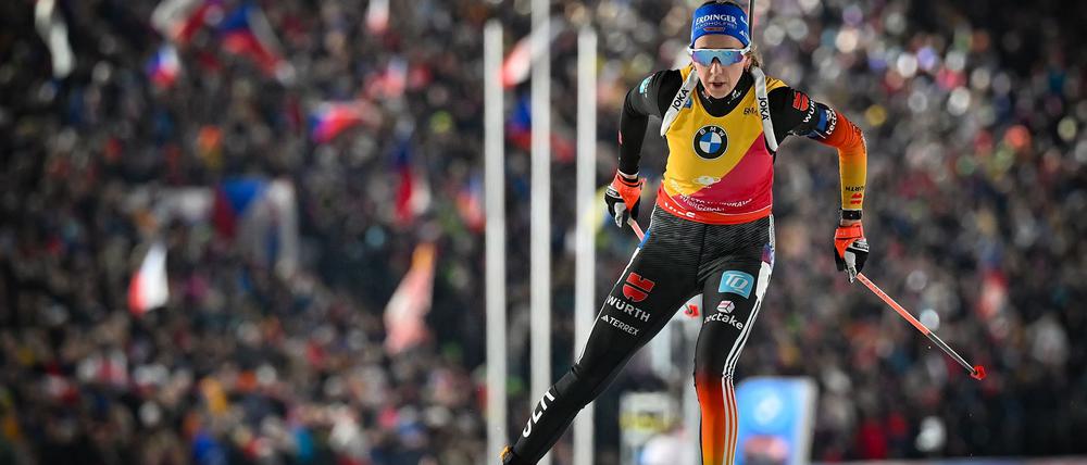 Für Franziska Preuß wird es im Kampf um das Gelbe Trikot beim Saisonfinale sehr schwer.