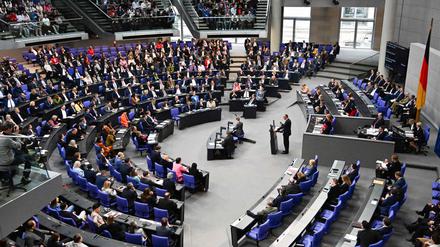 Ein Blick ins Plenum des Bundestags. 