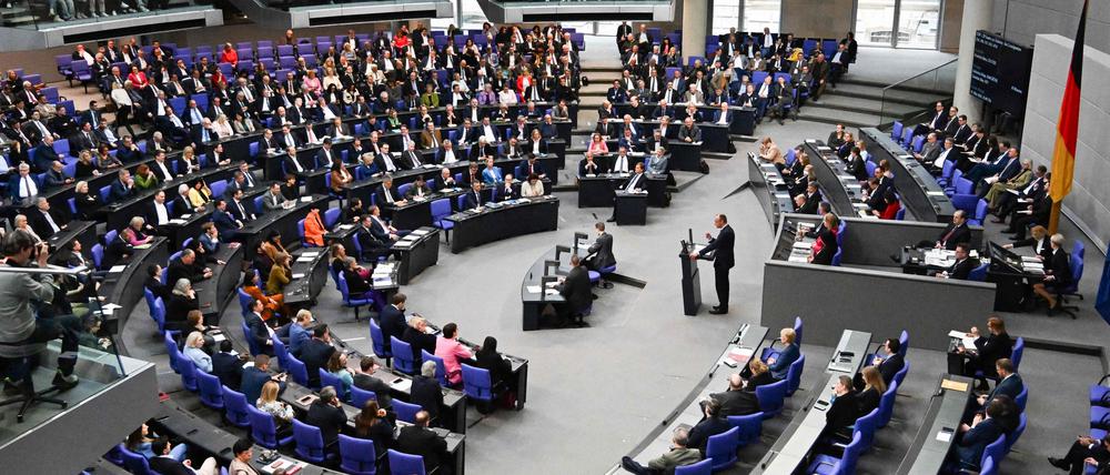 Ein Blick ins Plenum des Bundestags.