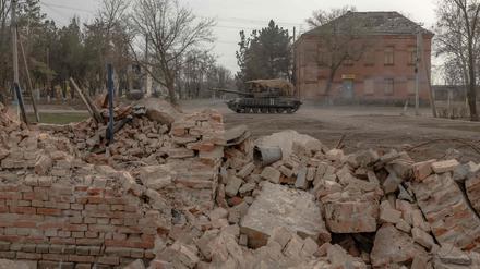 Ukrainischer Panzer in der Region Dnipropetrovsk.