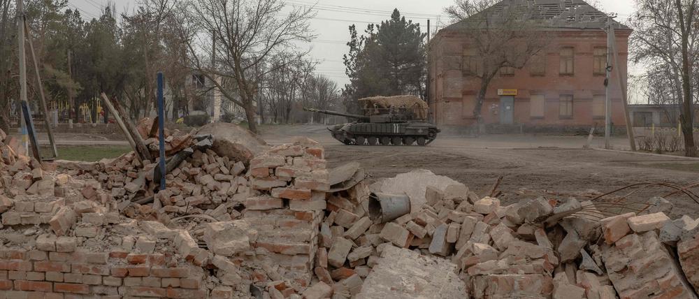 Ukrainischer Panzer in der Region Dnipropetrovsk.