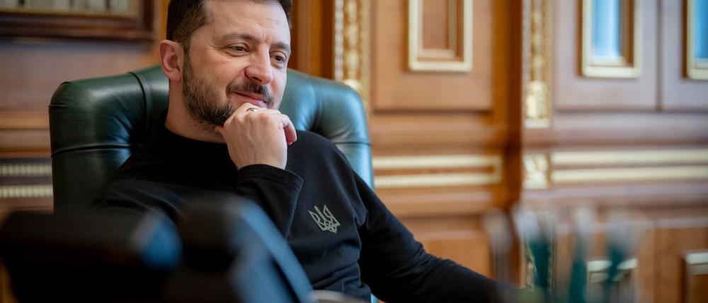 Der ukrainische Präsident Wolodymyr Selenskyj zeigte sich zufrieden mit den Einsätzen neuer Drohnen und Raketen. (Archivbild)