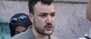 Der studentische Unterhändler Machmud Chalil befindet sich auf dem Campus der Columbia University in New York in einem pro-palästinensischen Protestlager. 