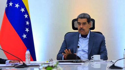 Venezuelas Präsident Nicolás Maduro bei einer Kabinettssitzung Mitte März.