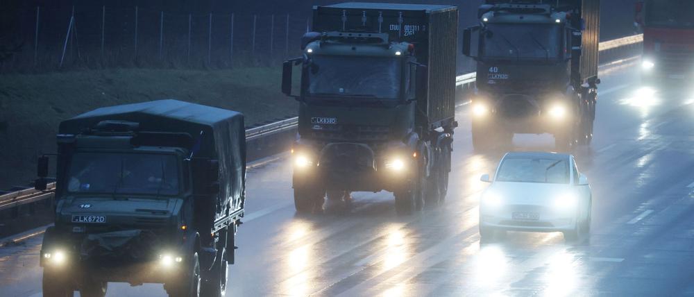 Nun soll der Militärkonvoi des litauischen Militärs auch Brandenburg passieren. (Archivbild)
