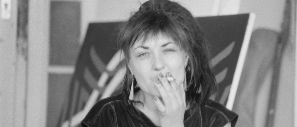 Die Lady war ein Punk: Käthe Kruse 1985 im Atelier des Künstlerhauses Bethanien.