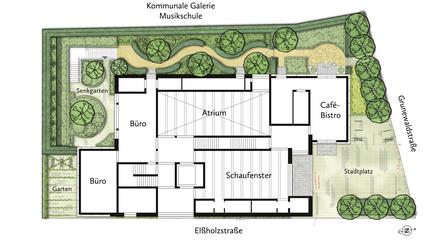Grundriss des geplanten Museumsneubaus „Bildlabor Kleistpark“