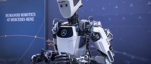 Der humanoide Roboter „Apollo“ soll bei Mercedes-Benz bald mit anpacken. Lachen kann er nicht.