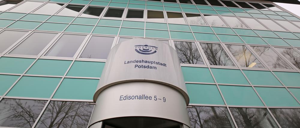 Rathaus Potsdam. Interimsstandort in der Potsdamer Edisonallee.