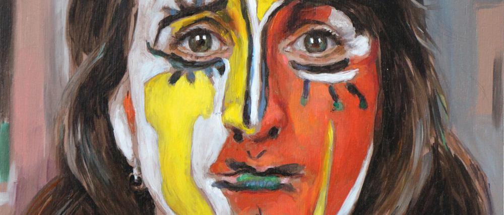 „Picassos machen“ heißt die 2020 begonnene Gemäldeserie der in Berlin lebenden Französin Florence Obrecht, in der sie ein Frauenporträt mit einem Werk von Picasso verknüpft.