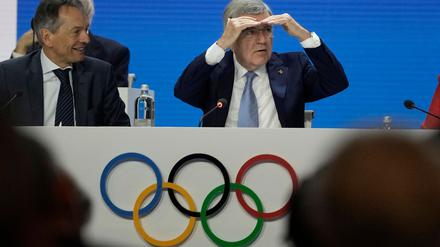 Sucht seinen Nachfolger: IOC-Präsident Thomas Bach (r).