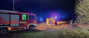 Die Feuerwehr löschte in Potsdam zwei Vegetationsbrände.