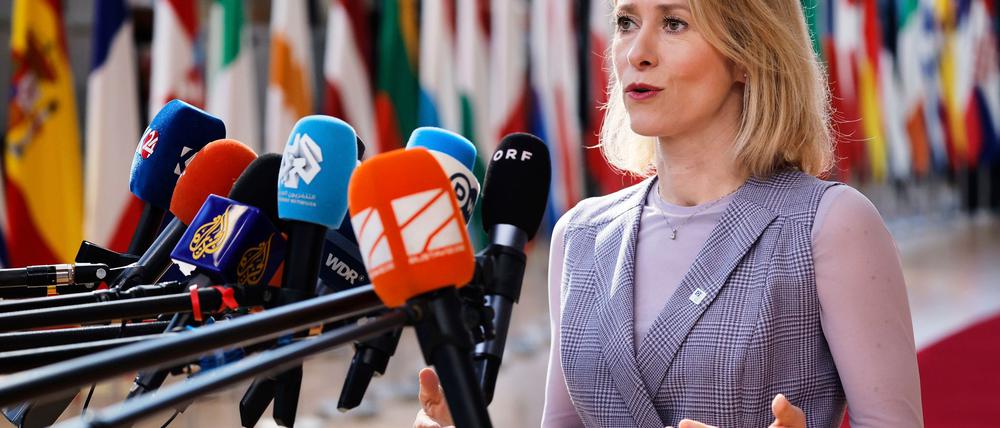 Sieht die EU-Staaten bei Militärhilfen in der Pflicht: Die EU-Außenbeauftragte Kaja Kallas. 