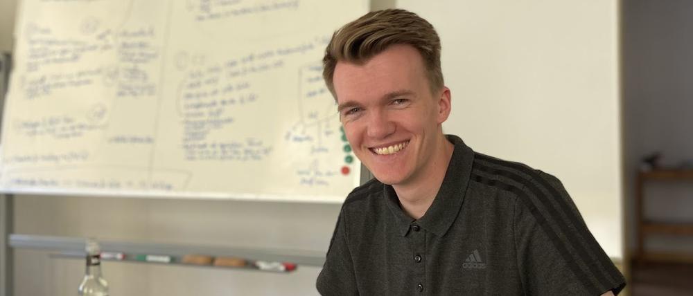 Luca Piwodda ist Bürgermeister in Gartz (Oder).