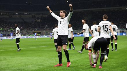 Triumphale Rückkehr. Leon Goretza erzielte bei seinem Comeback den Siegtreffer für die deutsche Nationalmannschaft.