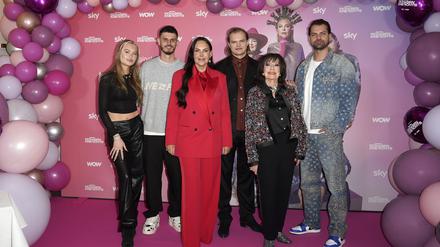 Cheyenne Savannah Ochsenknecht, Nino Sifkovits, Natascha Ochsenknecht, Wilson Gonzalez Ochsenknecht, Bärbel Wierichs und Jimi Blue Ochsenknecht.
