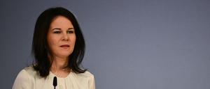 Annalena Baerbock (Bündnis 90/Die Grünen), Außenministerin, spricht während der 2. CEDAW-Konferenz zu Verletzungen der UN-Frauenrechtskonvention in Afghanistan durch die Taliban. 