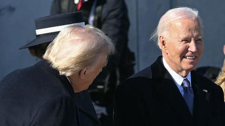 Joe Biden und sein Nachfolger am Tag der Amtseinführung Donald Trumps am 20. Januar.