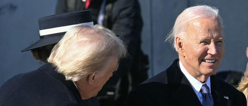 Joe Biden und sein Nachfolger am Tag der Amtseinführung Donald Trumps am 20. Januar.