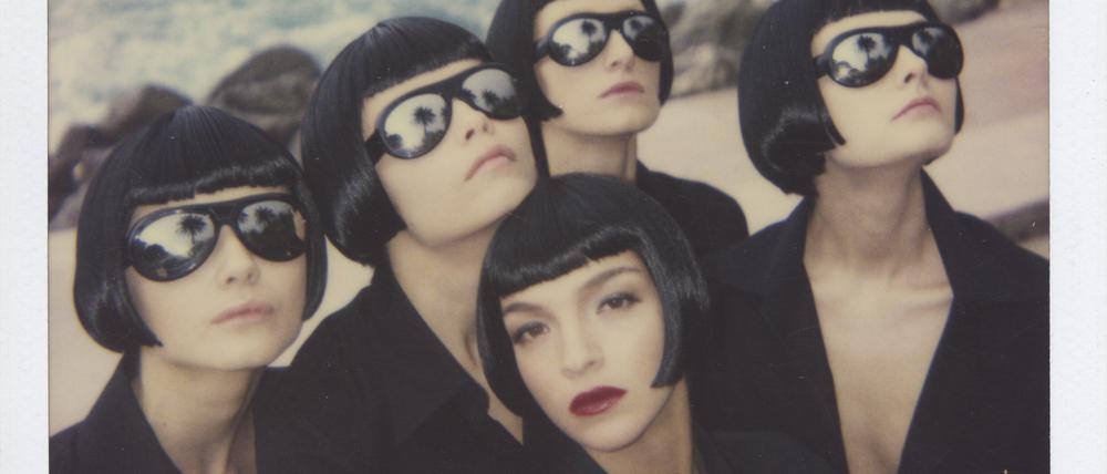 Das Polaroid von Helmut Newton entstand 2003 in Monte Carlo als Vorbereitung für Aufnahmen für die Italienische Vogue.