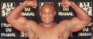 Fit mit 48. Foreman vor einem Kampf im Jahr 1997.