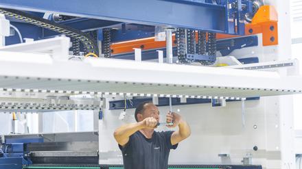 Trumpf-Werk in Neukirch/Lausitz. Der Laserspezialist diskutiert über den Einstieg in die Rüstungsindustrie.
