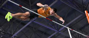 Till Steinforth sichert dem deutschen Team bei der Hallen-WM eine Medaille.