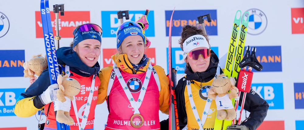 Endlich ganz oben. Franziska Preuß holt in Oslo den Biathlon-Gesamtweltcup.