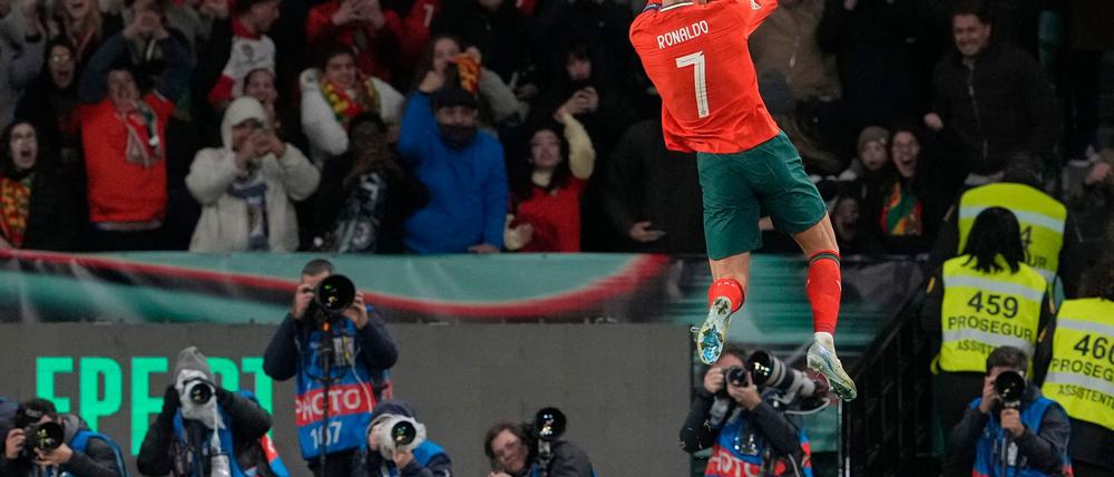 Cristiano Ronaldo setzte sich mit Portugal gegen Dänemark durch
