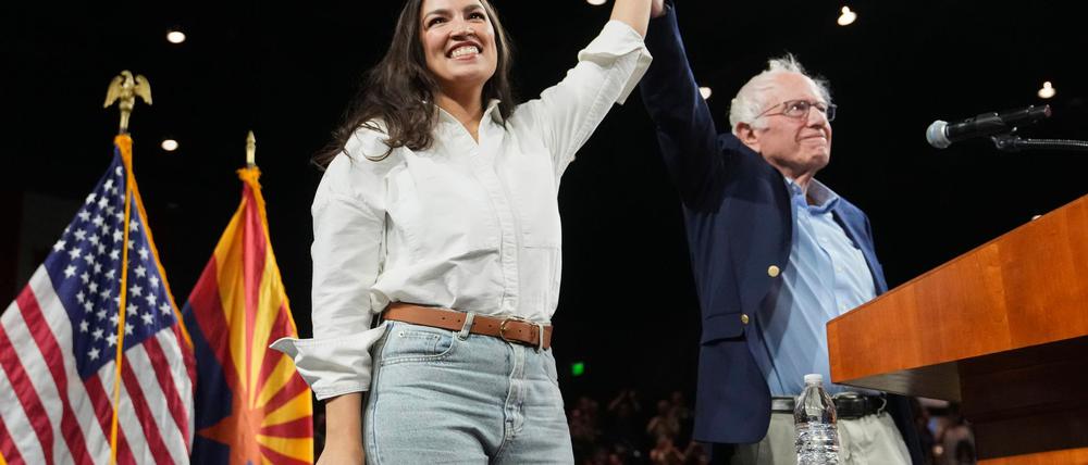 Alexandria Ocasio-Cortez ist am Wochenende gemeinsam mit Sanders aufgetreten. (Archivbild)