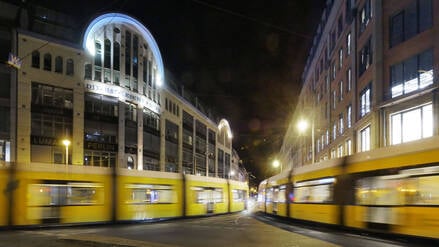 RECORD DATE NOT STATED 12.09.2023, Berlin - Deutschland. Trams am Hackeschen Markt. *** 12 09 2023, Berlin Germany Trams at Hackescher Markt