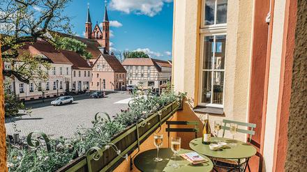 Das Apartment liegt direkt am Marktplatz von Kyritz.