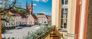 Das Apartment liegt direkt am Marktplatz von Kyritz.