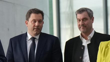 Friedrich Merz, Lars Klingbeil, Markus Söder und Saskia Esken verhandeln den Koalitionsvertrag. 