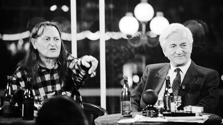 Damals im Kranzler: Wolfgang Neuss und Richard von Weizsäcker bei ihrem unvergessenen Auftritt 1983 in der SFB-Talkshow „Leute“ 