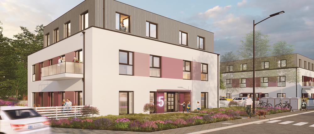 An der Bisamstraße in Berlin-Mahlsdorf entstehen über 30 Mehrfamilienhäuser.