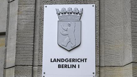 Ein Schild am Kriminalgericht in Berlin-Moabit in der Turmstraße (Symbolbild).