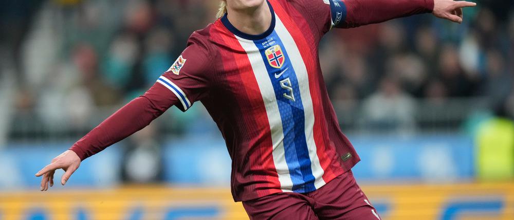 Erling Haaland hat erneut für Norwegen getroffen.