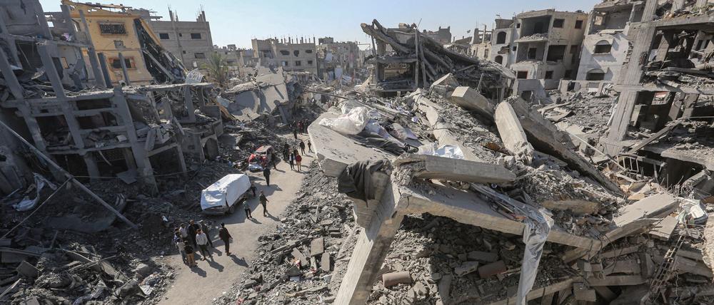 Zerstörte Gebäude östlich der Stadt Gaza. 