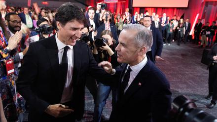 Mark Carney (rechts) hat Mitte März Justin Trudeau als Kanadas Regierungschef abgelöst und Neuwahlen für den 28. April angekündigt.