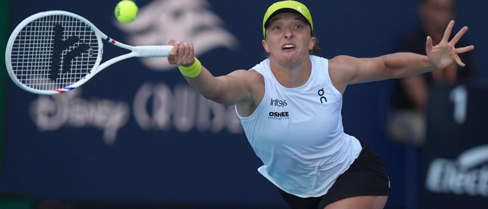 Iga Swiatek soll beim Turnier in Miami verbal bedroht worden sein.