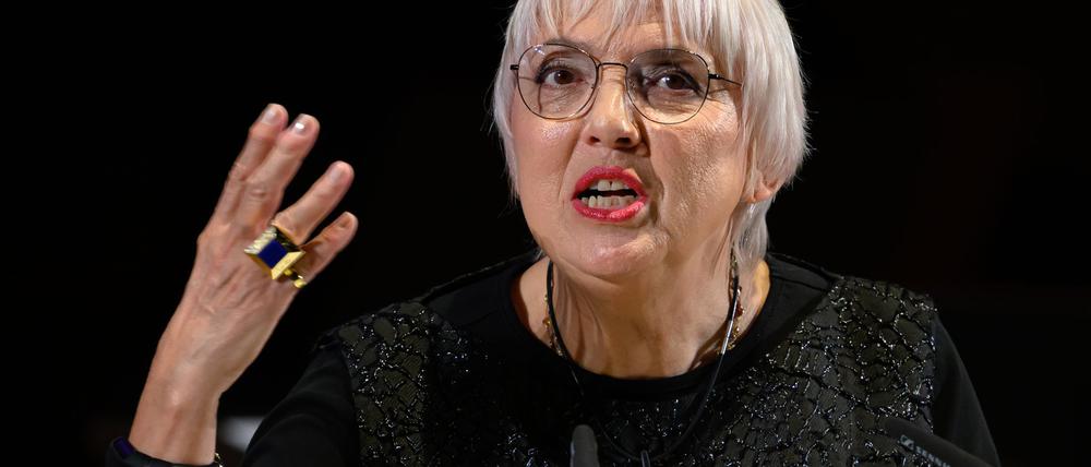 Claudia Roth beim Festakt zur Eröffnung der Leipziger Buchmesse.