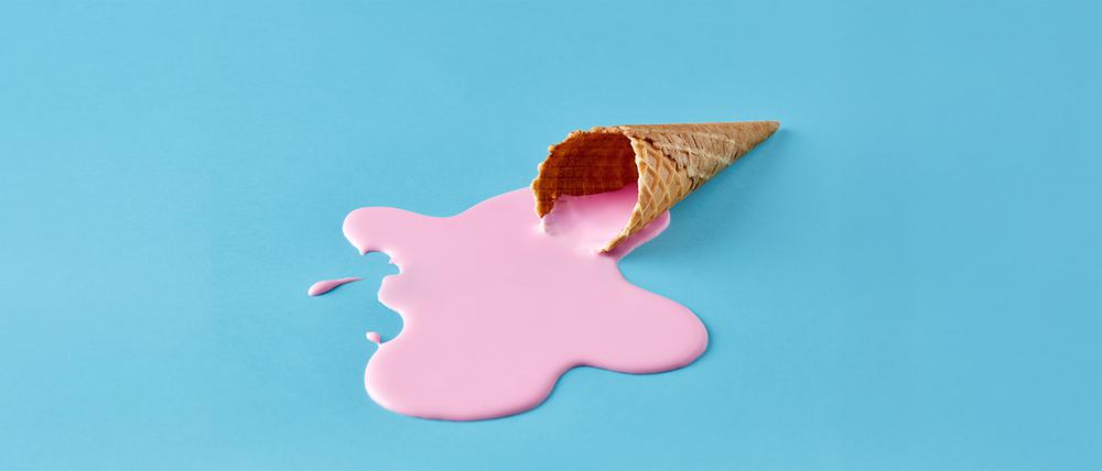 Geschmolzenes Eis. Symbolbild. 