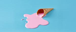 Geschmolzenes Eis. Symbolbild. 