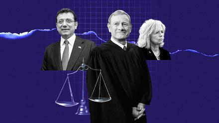 Ekrem Imamoglu, John Roberts, Gali Baharav-Miara (von links). 
