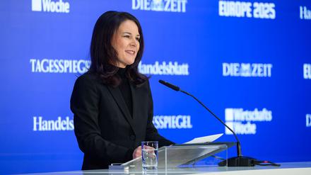 Annalena Baerbock (Grüne), geschäftsführende Außenministerin, war zu Gast bei der Konferenz „Europe 2025“.